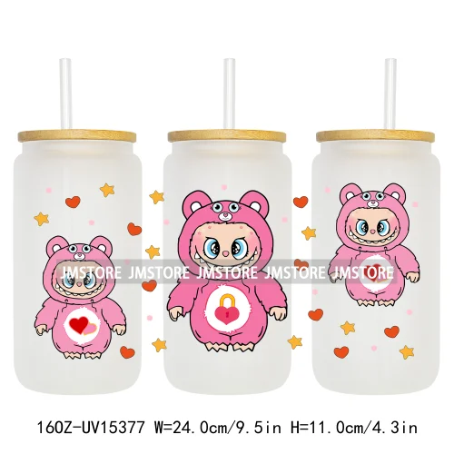 Funny Cartoon Characters Doll Friends 16OZ UV DTF Cup Wraps Ready To Apply Custom Transfer Stickers For Libbey Glass Can Tumbler
