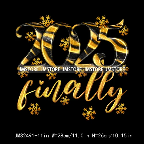 New Goodbye 2024 Hello New Year 2025 Merry Christmas 2024 Xmas Iron On DTF Transfers Stickers Ready To Press For Hoodies Bags