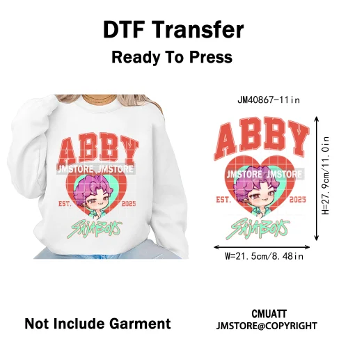 Cartoon Girl Group Boy Band Music Fans Anime Lover Soda Pop Iron on DTF Washable Transfers Stickers Ready to Press for T-shirts