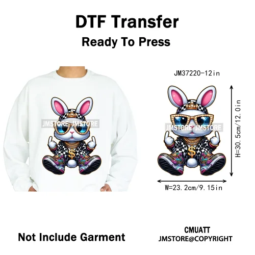 12in Cool Jungle King Beats Graffiti Hip Hop Animals Lover Iron on DTF Thermal Transfers Stickers Ready to Press for T-shirts