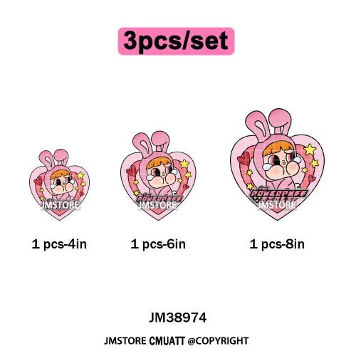 Cute Cry Tears Sad Girls Cartoon Dolls Love Designs Iron on DTF Washable Heat Transfers Stickers Ready to Press for Clothes Bags