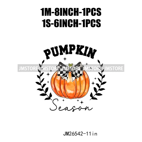 Coquette Farm Fresh Pumpkin Spice Season Fall Vibes Pumpkin Patch Girly DTF Iron On Transfer Sticker Ready To Press For Clothing