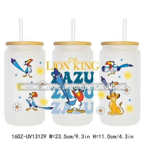 Cartoon Characters Family Trip 16OZ UV DTF Cup Wraps Ready To Apply Waterproof Transfer Stickers For Libbey Glass Can Tumbler