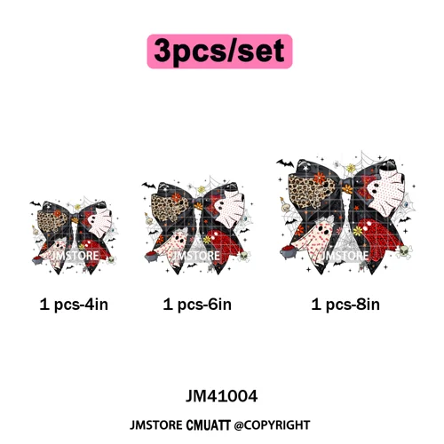 Cute Iridescent Ghost Girly Halloween Coquette Spooky Vibes Iron on Washable DTF Transfers Stickers Ready to Press for Clothing