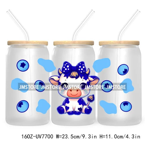 Cartoon Baby Princess Best Friends 16OZ UV DTF Cup Wrap Transfers Stickers For Libbey Glass Can Cups Tumbler Waterproof Labels