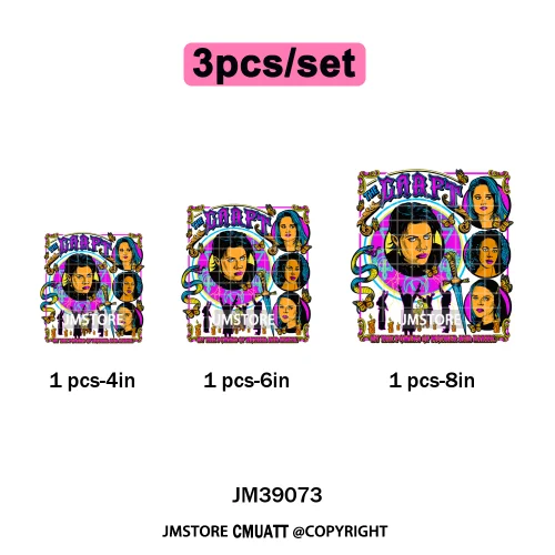 Ghoul Mum Witchy Halloween Horror Killer Movie Character Iron on DTF Washable Transfer Stickers Ready to Press for T-shirts Bags