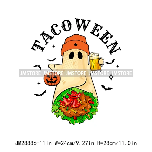 Pan Tasmas Spooky Halloween Conchas Cucuys Mexican Spooky Season Ghost Iron On DTF Transfer Stickers Ready To Press For T-shirts