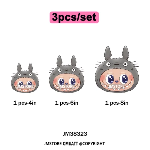 New Cartoon Costume Monster Dolls Lover DTF Printing Decals Iron on Washable Transfers Stickers Ready to Press for T-shirts