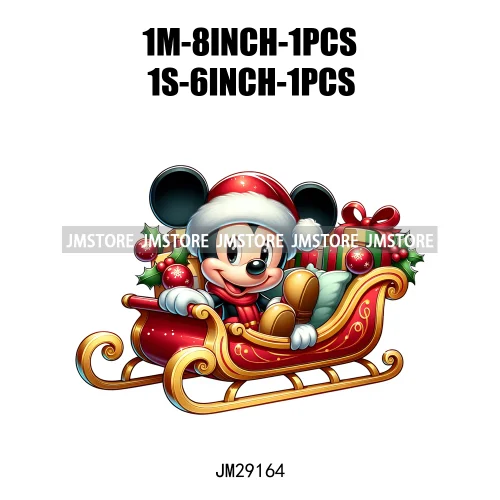Special Delivery Characters Cartoon Santa Claus Christmas Gift Iron On DTF Transfers Stickers Ready To Press For Clothes