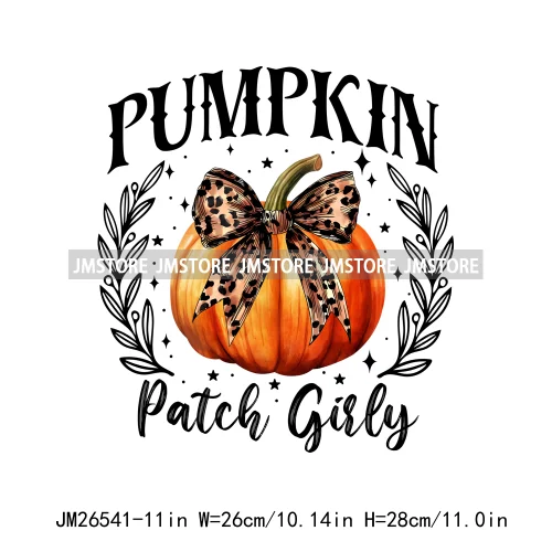 Coquette Farm Fresh Pumpkin Spice Season Fall Vibes Pumpkin Patch Girly DTF Iron On Transfer Sticker Ready To Press For Clothing