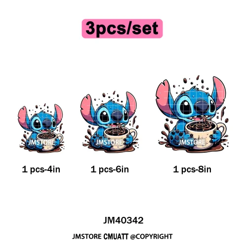Trendy Cartoon Animal Characters Lover Cold Peel Logos Iron on DTF Washable Transfers Stickers Ready to Press for Hoodies Bags
