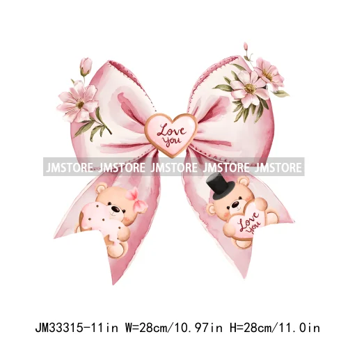 Hello Valentine Christian Jesus Love Floral Coquette Cupid XOXO Iron On DTF Transfer Stickers Ready To Press For Hoodies Bags