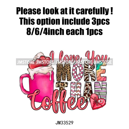 Howdy Cow Western Valentine Christian Jesus Coffee Hug Kiss Love Quotes Iron On DTF Transfer Stickers Ready To Press For Clothes