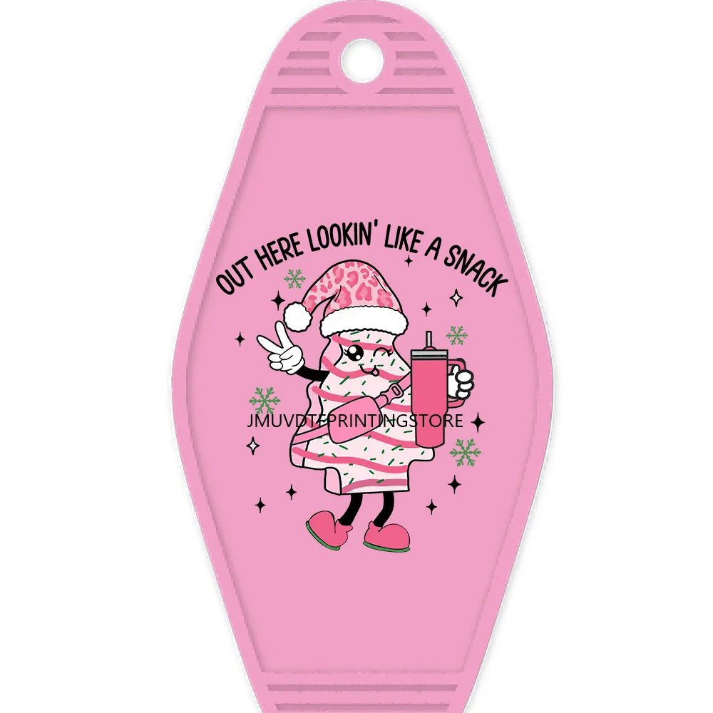 Christmas Boojee Snowman Stanley Tumbler Belt Bag High Quality WaterProof UV DTF Sticker For Motel Hotel Keychain Santa Claus