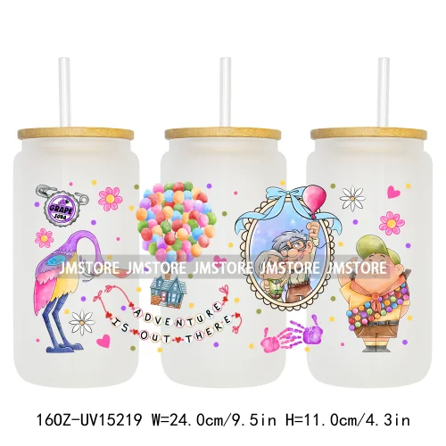 Princess Cartoon Magical Mirror Bow UV DTF Stickers Ready to Transfer Cup Wrap Custom Labels For Libbey Can Glass Tumblers Mugs