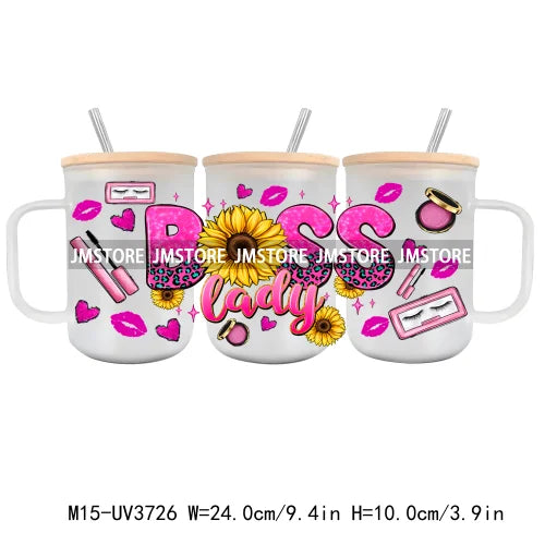 90's Baby UV DTF Sticker For 15OZ Mug Libbey Glass Cup Can Wrap Transfer Stickers Custom Labels DIY Logo Daily Affirmations Girl