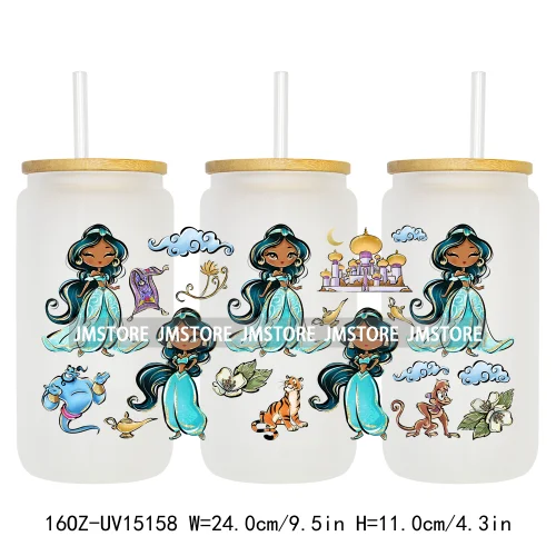 Magical Princess Best Friends UV DTF Stickers Ready to Transfer Cup Wrap Custom DIY Craft For Libbey Can Glass Tumblers Mugs