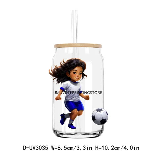 Sport Football Baseball Girl UV DTF Transfers Stickers Decals For Libbey Cold Cups Mugs Tumbler Waterproof DIY Craft