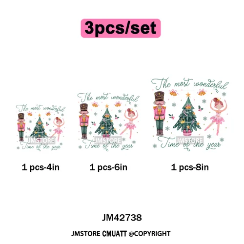 Y'all Are Nuts Pastel Cartoon Character Tis The Season Christmas Iron on DTF Heat Transfers Stickers Ready to Press for Clothes