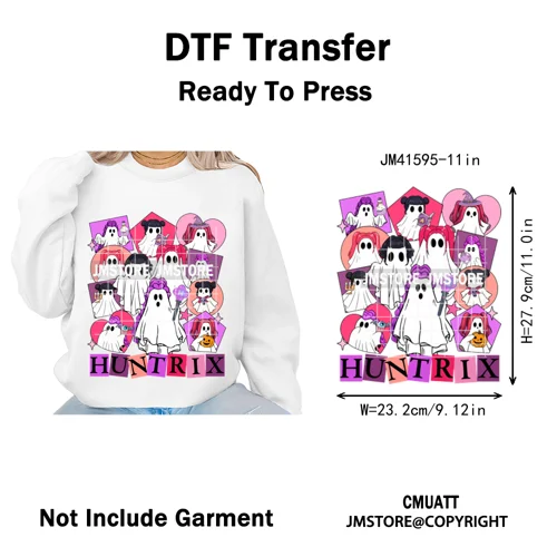 In My Boys Era Ghost Cartoon Anime Movie Kpop Halloween Vibes Iron on DTF Washable Transfers Stickers Ready to Press for Hoodies