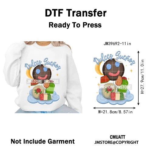 Mexican Culture Halloween Vibes Spanish Cafecito Viva Design Iron on DTF Washable Transfers Stickers Ready to Press for Hoodies