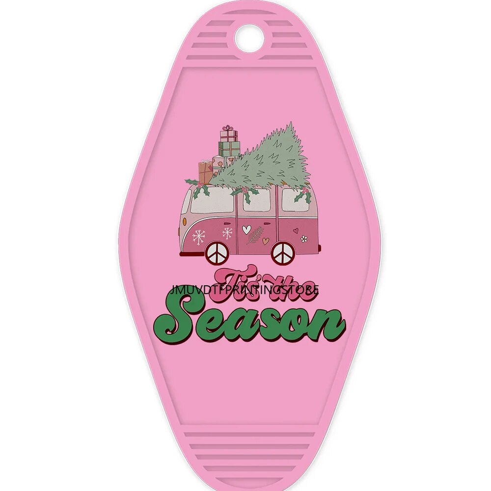 Merry Christmas Gnome High Quality WaterProof UV DTF Sticker For Motel Hotel Keychian Christmas Trees