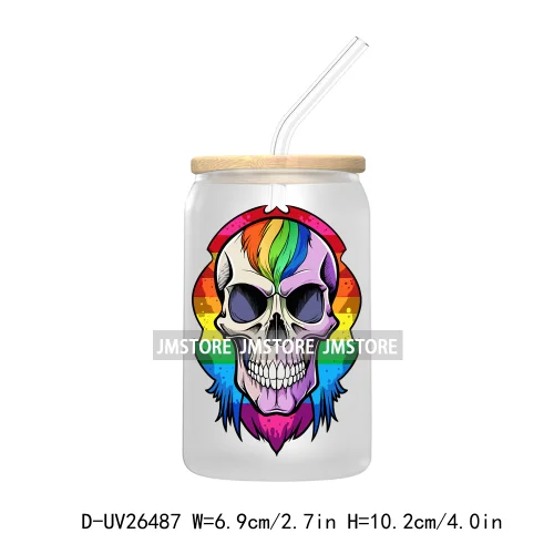 LGBT Quotes UV DTF Transfer Stickers Decals For Libbey Cold Cups Mugs Tumbler Waterproof DIY Custom Logo Labels Rainbow Pride