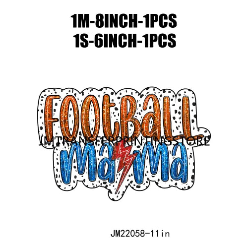 In My Ball Sport Mom Era Mother's Day Faux Glitter Dalmatian Lightning Bolt Soccer Mama DTF Transfer Stickers For Clothing