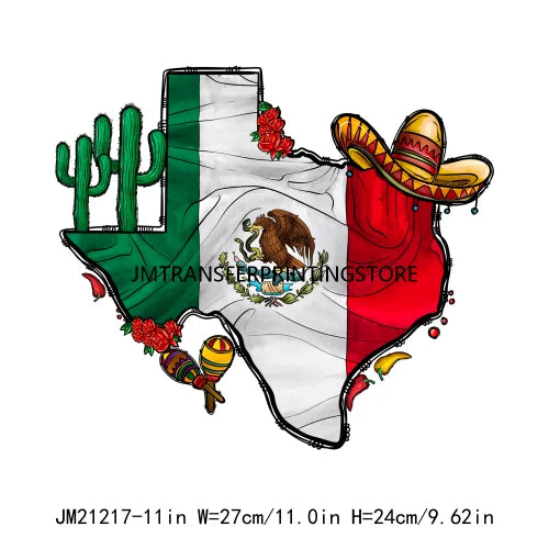 Let's Fiesta Love Mexico Cinco De Mayo La Mama Chingona Design Decals Mamacita Pinata Gnomizes DTF Transfer Stickers For T-shirt