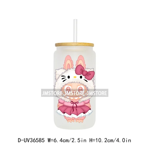 Funny Cartoon Monster Doll In Costume UV Sticker Decals For Libbey Cold Cups Mugs Tumbler Transfer Stickers Waterproof Prints