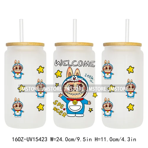 Anime Cartoon Dolls Character UV DTF Stickers Ready to Transfer Cup Wrap Custom Print DIY Craft For Libbey Glass Can Mug Tumbler