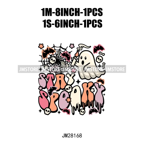 Cute Mama Babe Stay Spooky Let's Go Ghouls Halloween Season Designs DTF Iron On Transfers Stickers Ready To Press For Clothes
