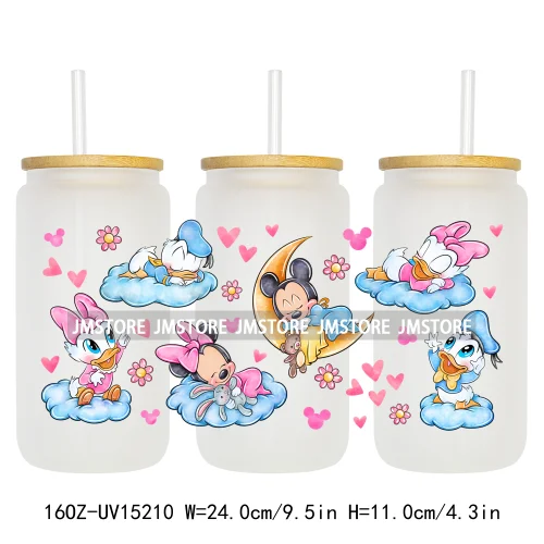 Cartoon Girl Coquette Bow UV DTF Stickers Ready to Transfer Cup Wrap Custom Labels DIY Craft For Libbey Can Glass Tumblers Mugs