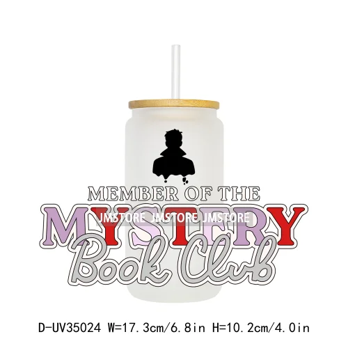 New Positive Quotes Bookish UV Sticker Decals For Libbey Cold Cups Mugs Tumbler Transfer Stickers Waterproof High Quality Labels