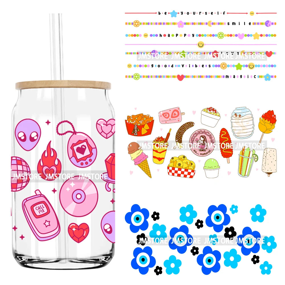 Mexican Food Candy UV DTF Sticker For 16OZ Libbey Glass Cup Can Wrap Transfer Stickers Custom Labels DIY Logo Positive Matters