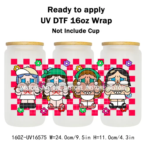 Cartoon Baby Monsters Cry UV DTF Stickers Ready To Transfer Cup Wrap Custom Labels DIY Craft For Libbey Can Glass Tumblers Mugs