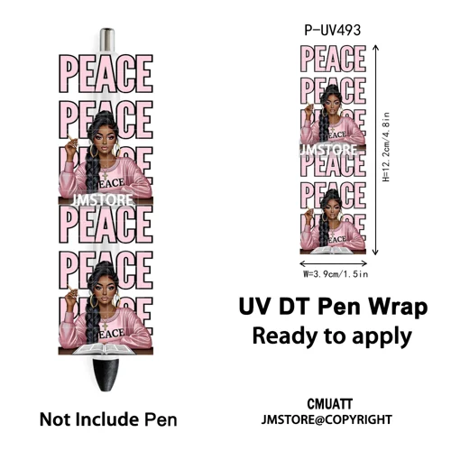 Black Girl Praying Afro Women Faith UV DTF Pen Wraps Ready To Apply Transfer Sticker Print Waterproof High Quality UV DTF Decal