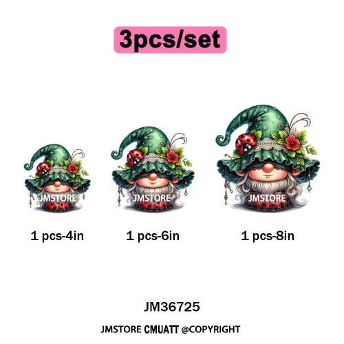 Spooky Scary Witch Girly Animal Flower Strawberry Gnomes Iron on DTF Washable Transfers Stickers Ready to Press for Hoodies Bags
