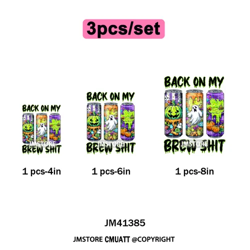 Cute Soda Can Energy Drink Boo Ghost Coquette Spooky Halloween Iron on DTF Washable Transfer Sticker Ready to Press for Clothing