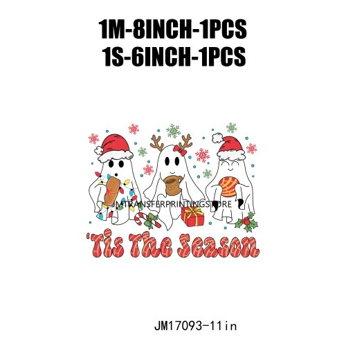 Cute Conchita Pantasmas Latin Christmas Decals Conchas Cucuys Christmas Ghouls Gifts Iron On DTF Transfers Sticker For Clothing