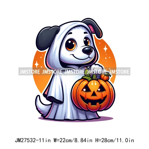 Cute Boo Howdy Floral Ghouls Animal Pumpkin Halloween Decal Logos DTF Iron On Transfers Stickers Ready To Press For T-shirts