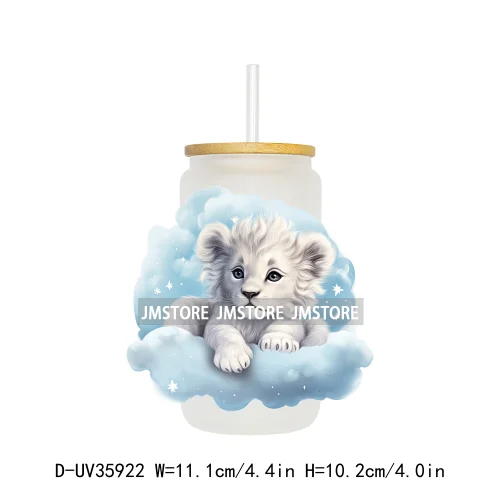 Dreamy Sleeping Baby Animals UV Sticker Decals For Libbey Cold Cups Mugs Tumbler Transfer Stickers Waterproof Top Quality Prints