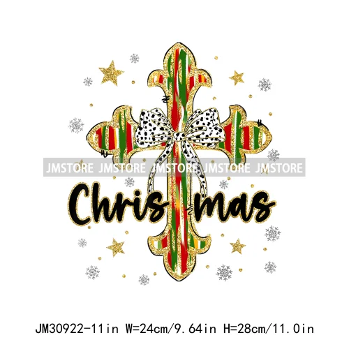 Oh Come Let Us Adore Him Jesus Religious Christmas Season Bible Verse Iron On DTF Transfers Stickers Ready To Press For T-shirts