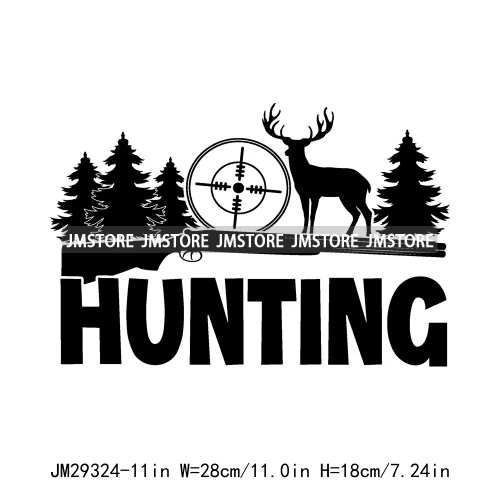 Hunting Club Life Season Hunter Deer Duck Ready Aim Printing Iron On DTF Transfers Stickers Ready To Press For Sweatshirt Bags