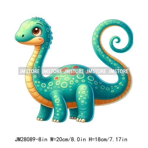 Funny Diy Dinosaur Cute Dino Nursery Animal DTF Iron On Transfers Stickers Ready To Press For T-shirts Bags