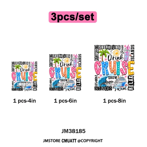 Hello Summer Lake Junkie Beach Vibes Last Day Of School Iron on DTF Thermal Transfer Stickers Ready to Press for T-shirt Bags