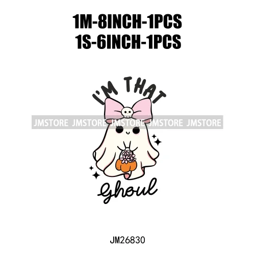 Hot Cute Spooky Ghouls Boo Read Club Bookish Halloween DTF Printing Iron On Transfer Stickers Ready To Press For Hoodies Bags