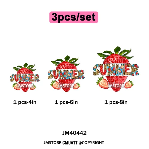 Hello Summer Vibes Watermelon Strawberry Fruit Festival Lover Coquette Iron on DTF Transfers Sticker Ready to Press for T-shirts