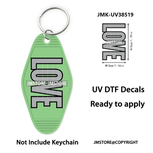 Christian Bible Jesus Faith Letters UV DTF Motel Keychain Decals Ready To Ship Custom Transfer Stickers Print For Hotel Keychain