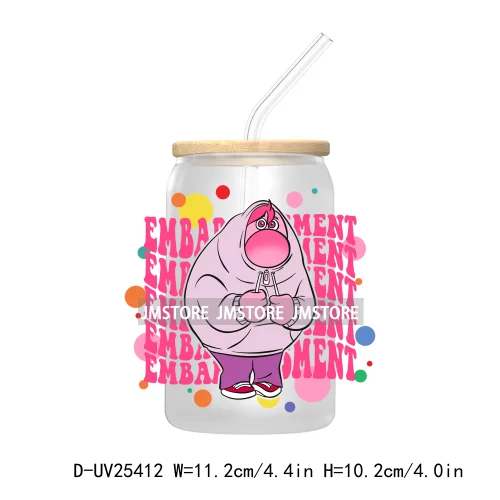 Friends Cartoon My Feelings UV DTF Transfer Stickers Decals For Libbey Cold Cups Mugs Tumbler Waterproof DIY Custom Logo Labels